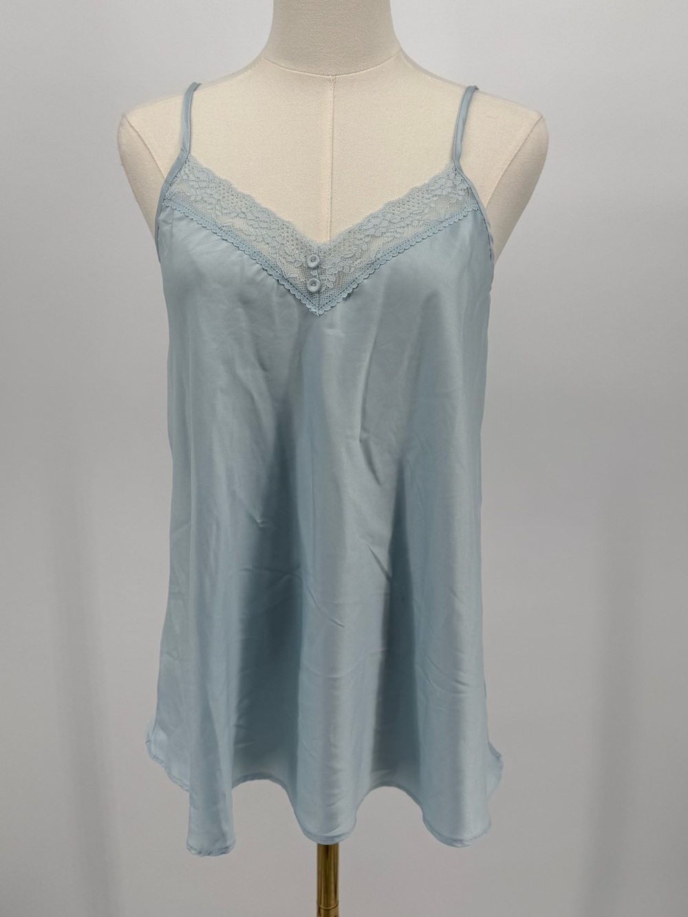 Flora Nikrooz Powder Blue Satin Lace Chemise